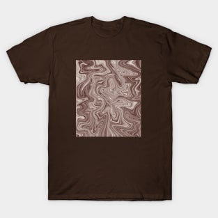 Abstract Red and white marble pattern - contemporary art T-Shirt